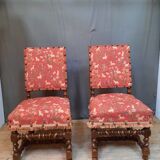Pair of Louis XIII style chairs