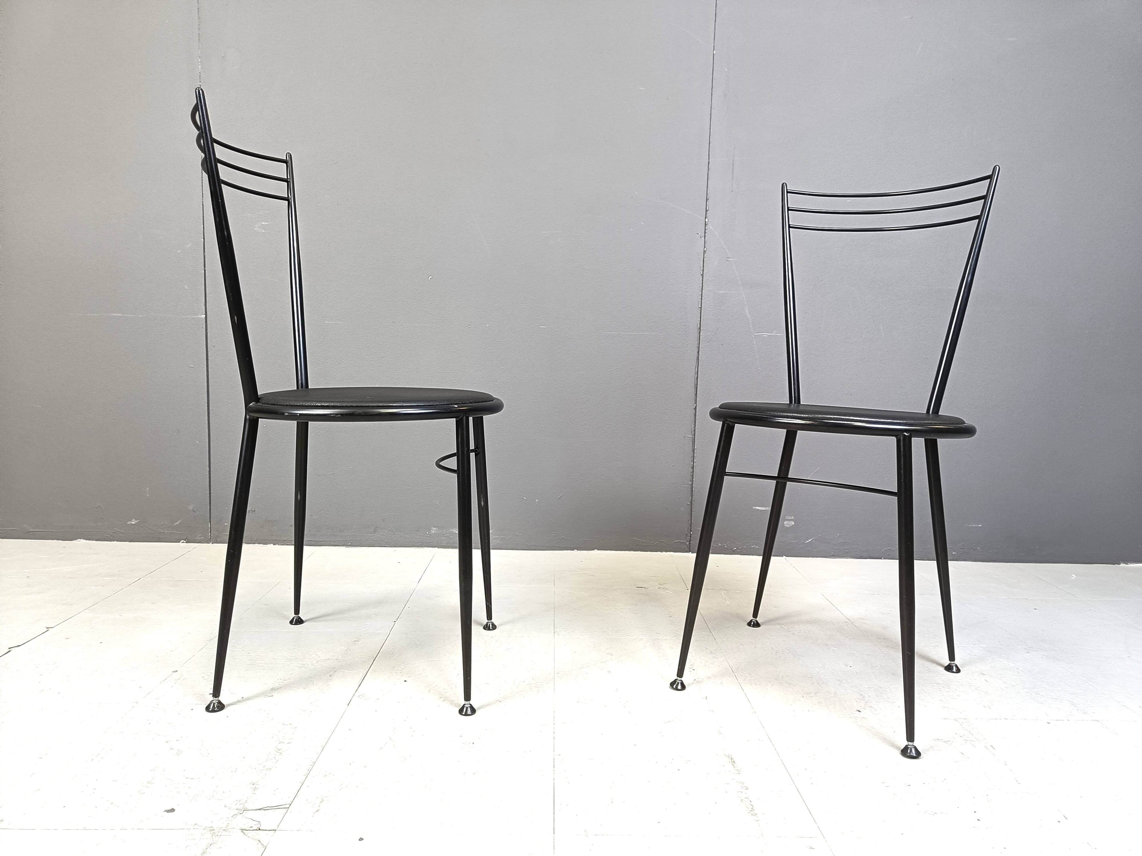 Vintage dining chairs by Calligaris, 1980s