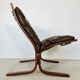 Vintage norwegian mid century leather seista chair by ingmar relling
