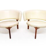 Two 1960s Danish Lounge Chairs In Rosewood By Sven Ellekaer
