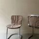 Chaise Cidue en chrome et velours ras, Willy rizzo design 1970