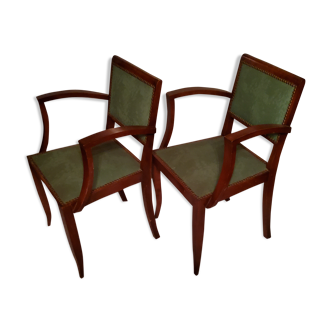 Pair of bridge armchairs from the 50s