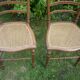 2 chaises bois et cannage style Louis XVI