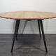 Ercol round drop leaf dining table - black leg, 1960