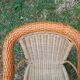 Fauteuil et table en rotin pour enfant