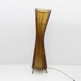 Organic Shaped Bamboo Floor Lamp "Kobe", France, 1980s
