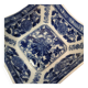 Bowl seymour man fine china porcelain blue floral decor