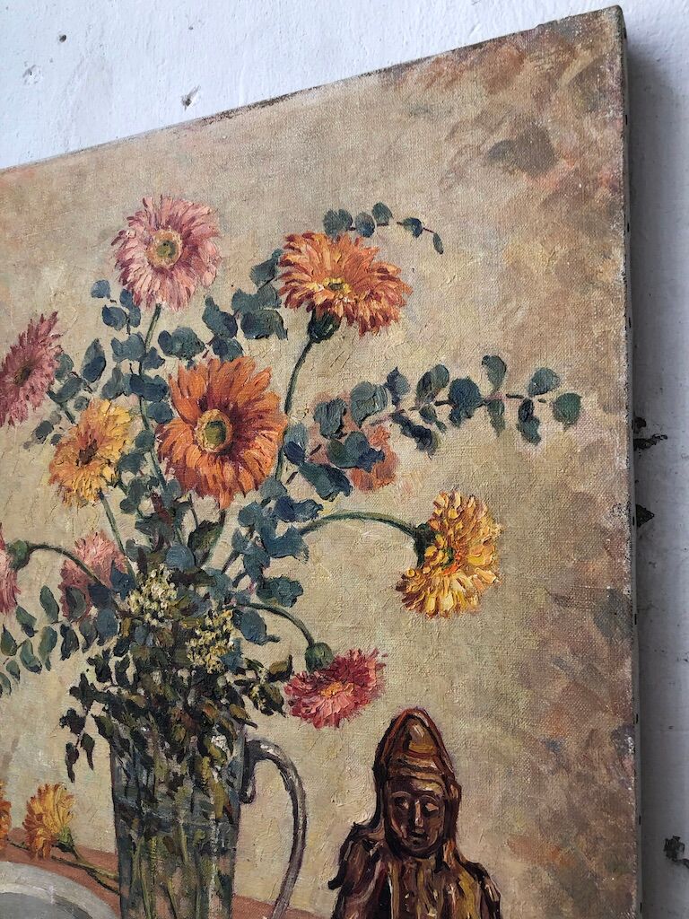 Painting on canvas bouquet