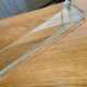 Vintage bathroom shelf, chrome metal and glass