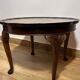 Queen Anne Style Burr Walnut Round Coffee Table by Cameo (Circa 1960)