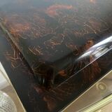 Large serving tray in lucite and brass circa 1970