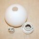 Art Deco bathroom light in opaline and porcelain