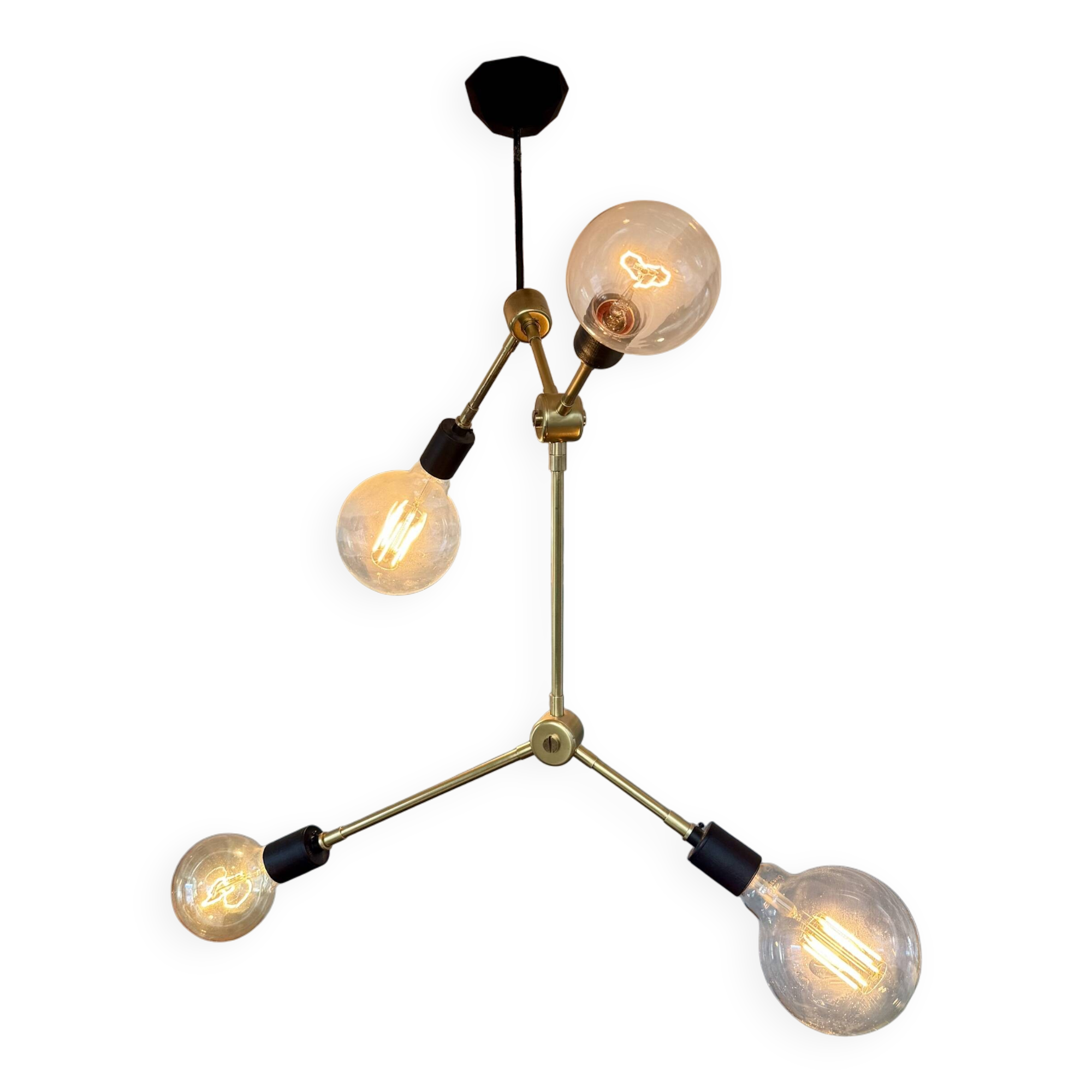 Chic designer brass pendant light – contemporary style