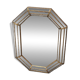 Venetian mirror, partition screens, 1970s, repoussé brass, gilded.