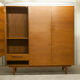 Danish Scandinavian wardrobe signed Sven Ellekaer 1960 3 doors 2 drawers with mounting plan