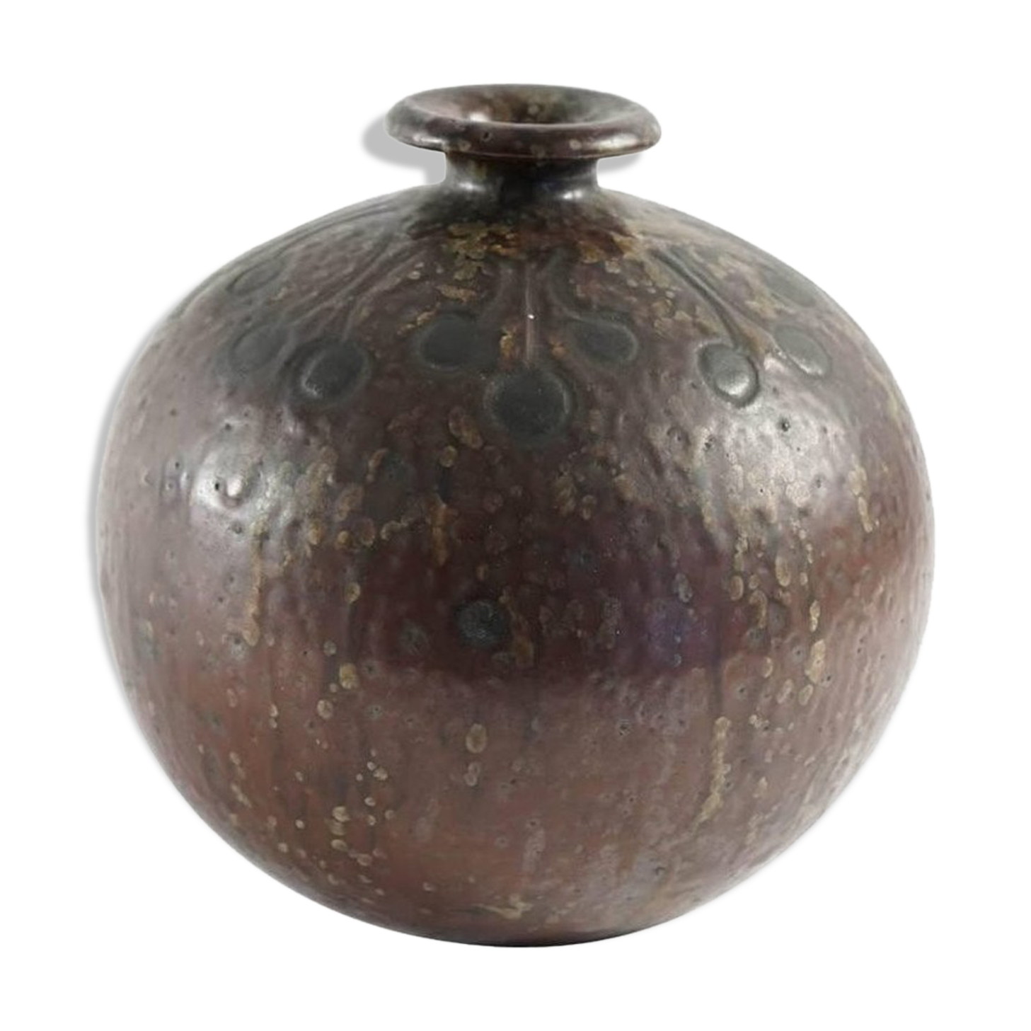 Enamelled ceramic vase