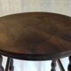 Side table / pedestal table in turned solid wood – 40s/50s
