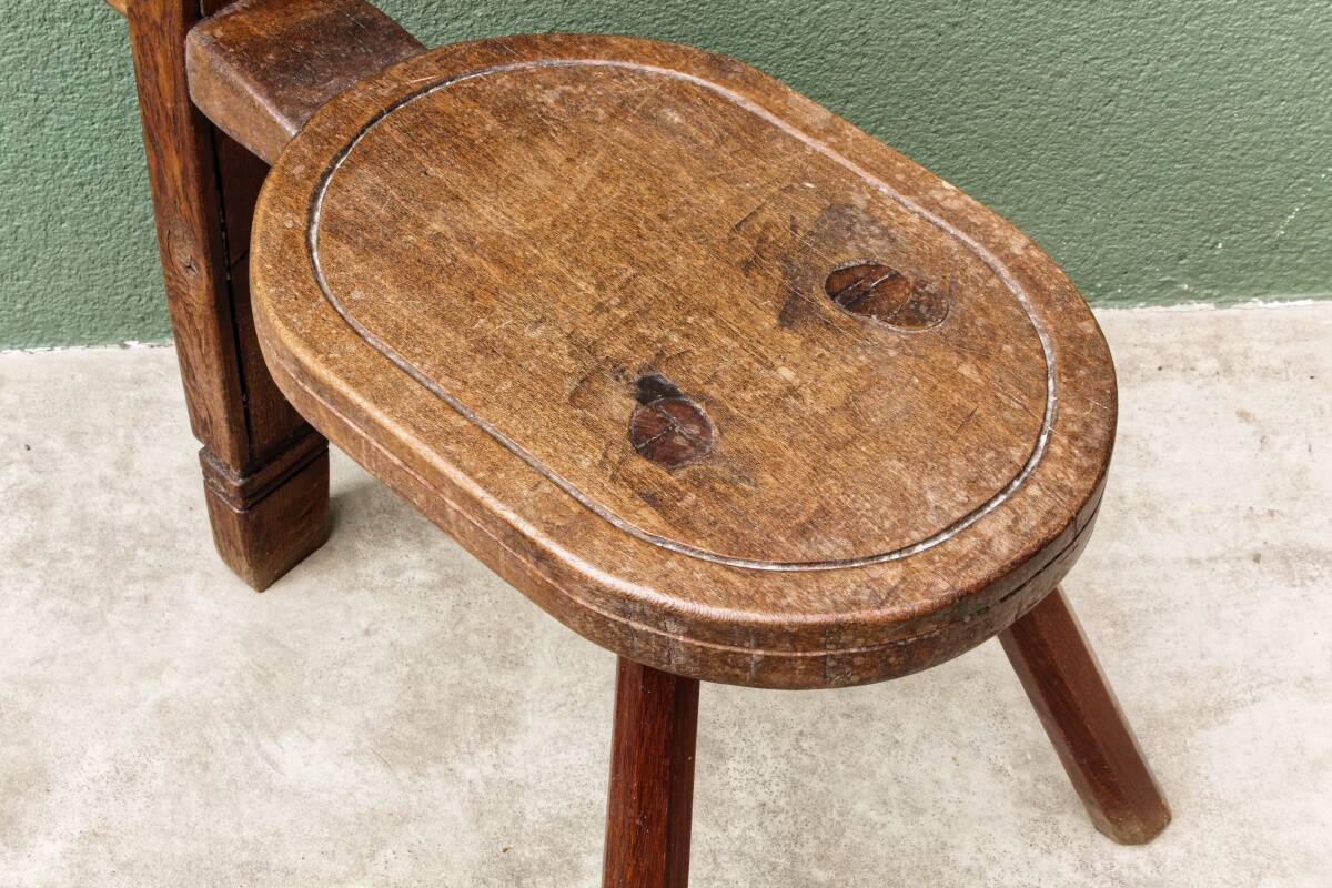 Milking chair, folk art, Alps, 19th century