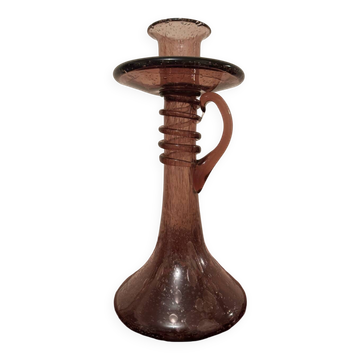 Bougeoir verre bullé Biot