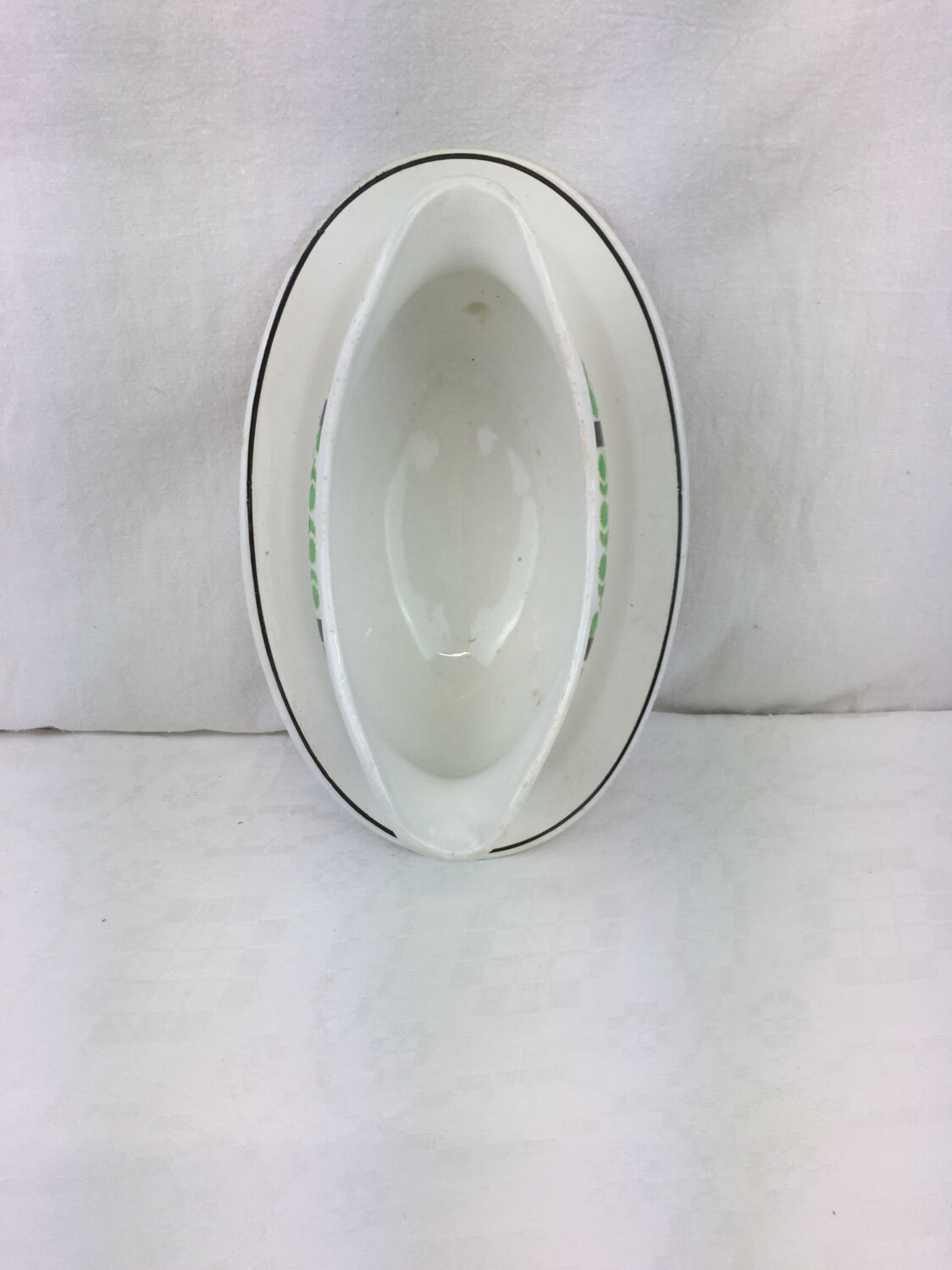 Old sauce boat made in France Digoin Sarreguemines