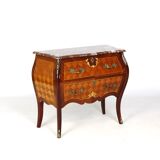 Commode bombée avec plateau en marbre, Ryden möbler AB, Nybro (Suède)