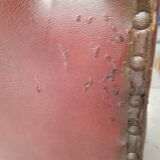 Pair of art-deco leather armchairs