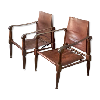 Pair of Safari armchairs 1930s