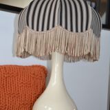 Antique ceramic lamp, L&C creation, lampshade refurbished