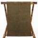 Chaise pliante en faux bambou en bois doré et tissu vert, France vers