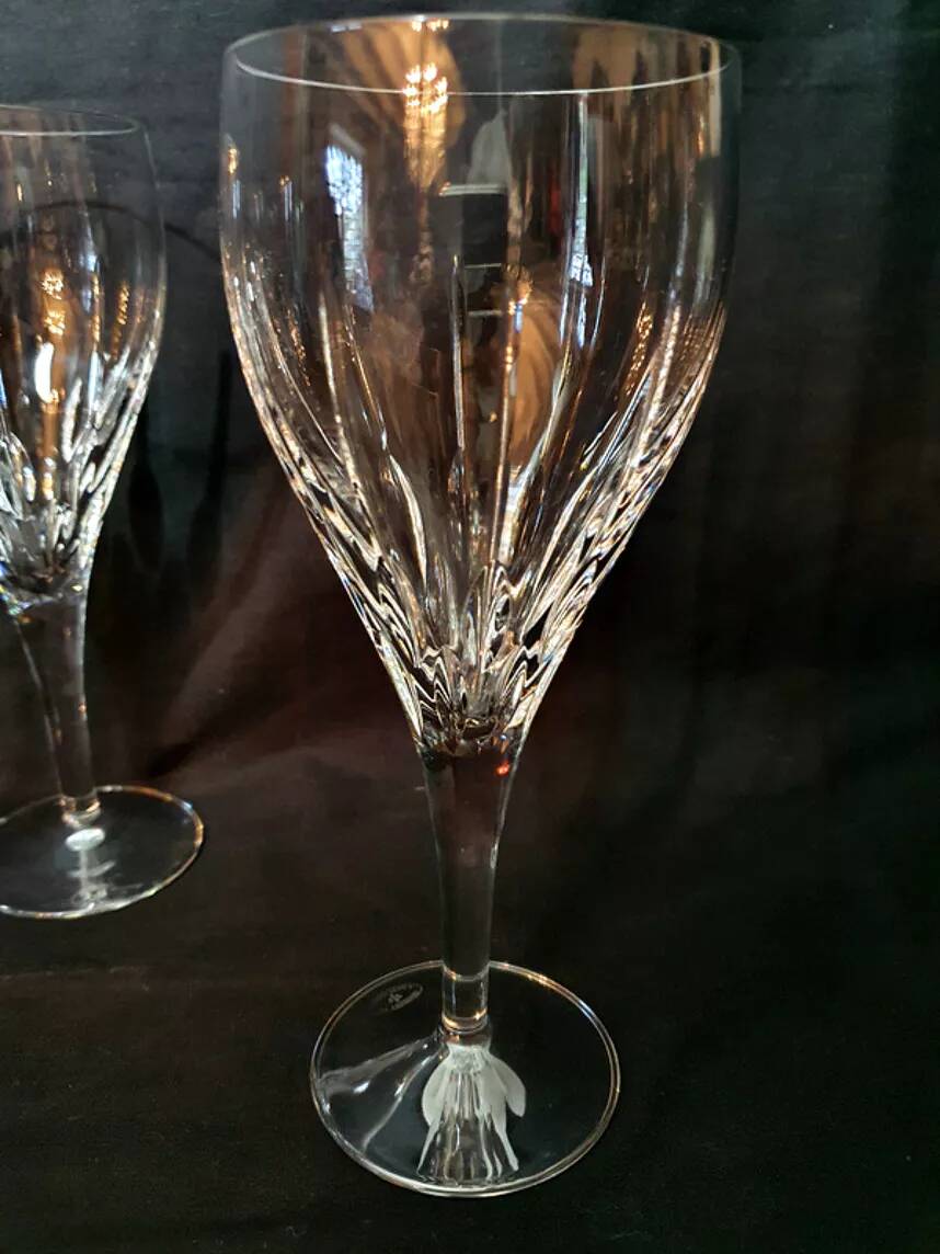Set of 6 Lorraine crystal water glasses