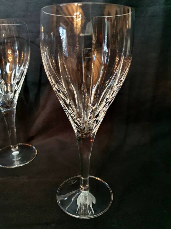 Set de 6 verres a eau en cristal de Lorraine