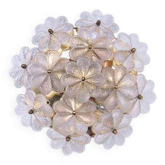 Ernst Palme crystal flower lamp, 1970s