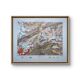 Le Saint-Gothard, Suisse, carte originale imprimée en 1878