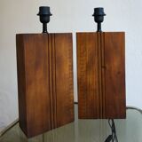 Paire de lampes xl en teck