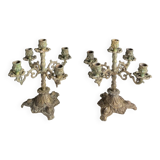 Pair of 5-light candlesticks