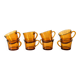 8 amber cups – golden light of the 70s