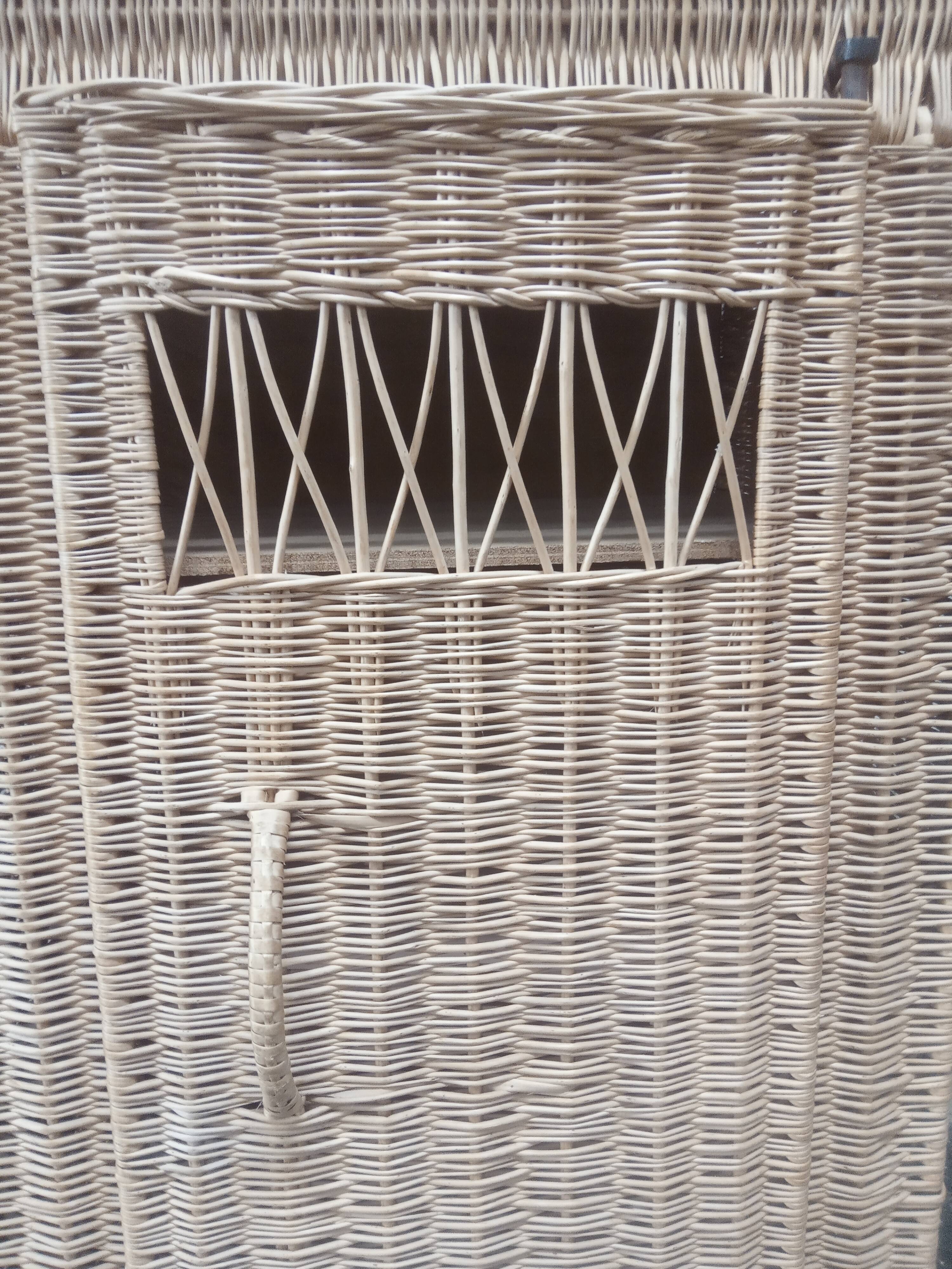 Vintage 50s rattan cabinet