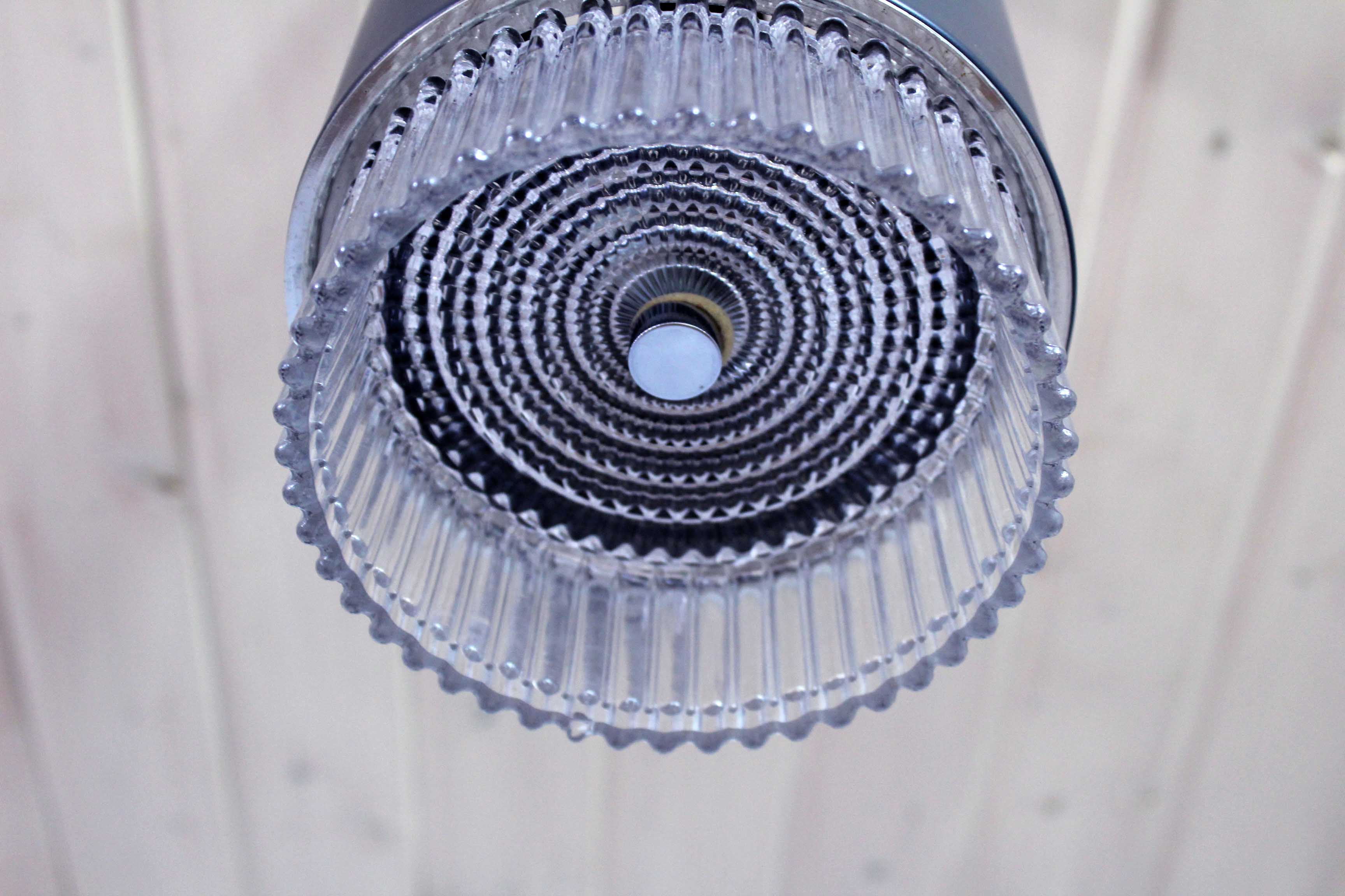 Willa suspension lamp in glass and metal