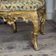 Remarkable small armchair in carved and gilded wood, Venice, early 18th century
