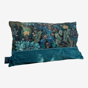 Velvet cushion 50x30 blue color