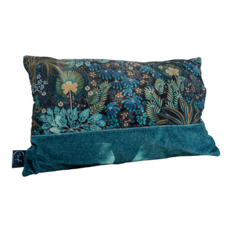 Velvet cushion 50x30 blue color
