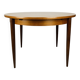 Scandinavian round extendable table, teak, 1960s