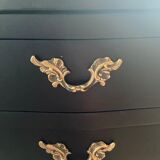 Pair of bedside tables style Louis XV black