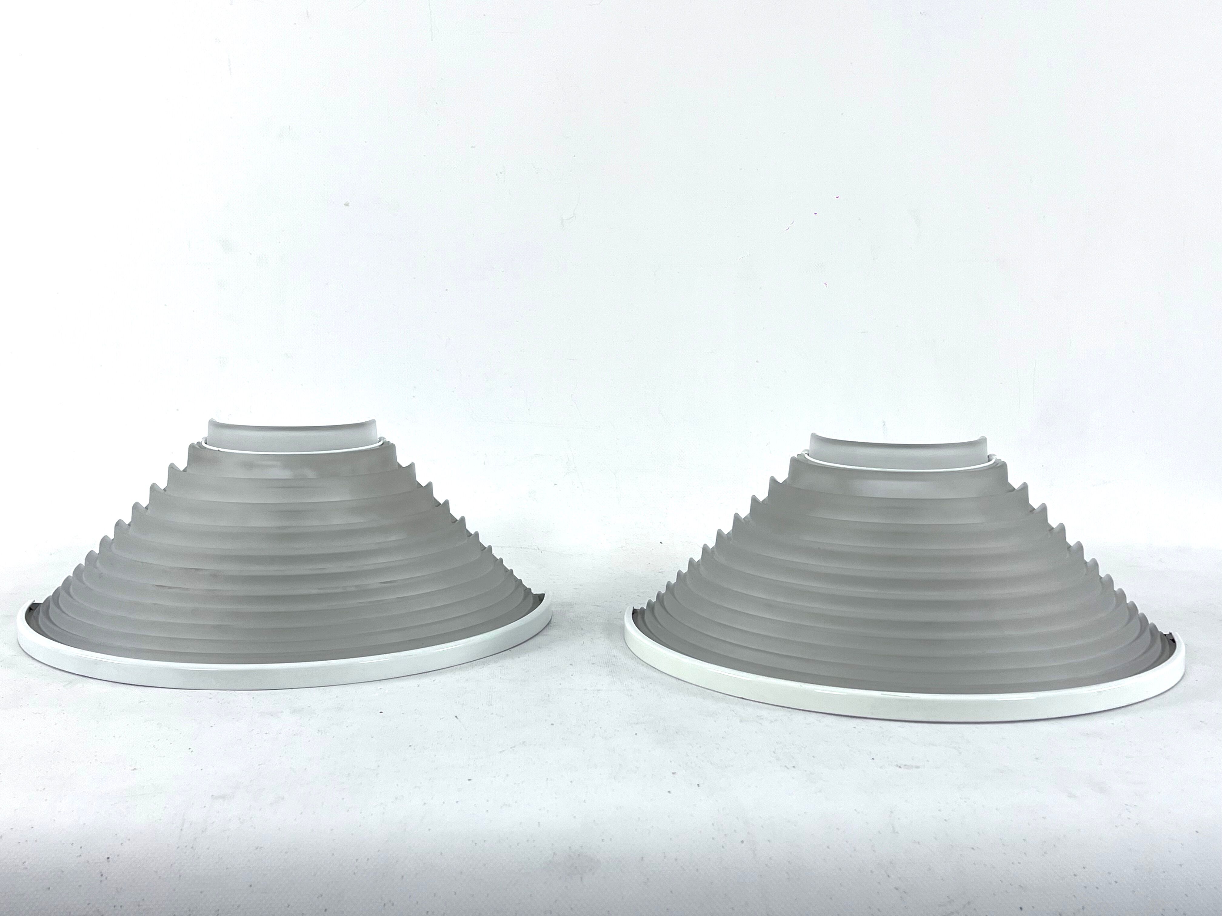 Vintage Pair of Egisto 38 sconces by Angelo Mangiarotti for Artemide. Italy 1980s