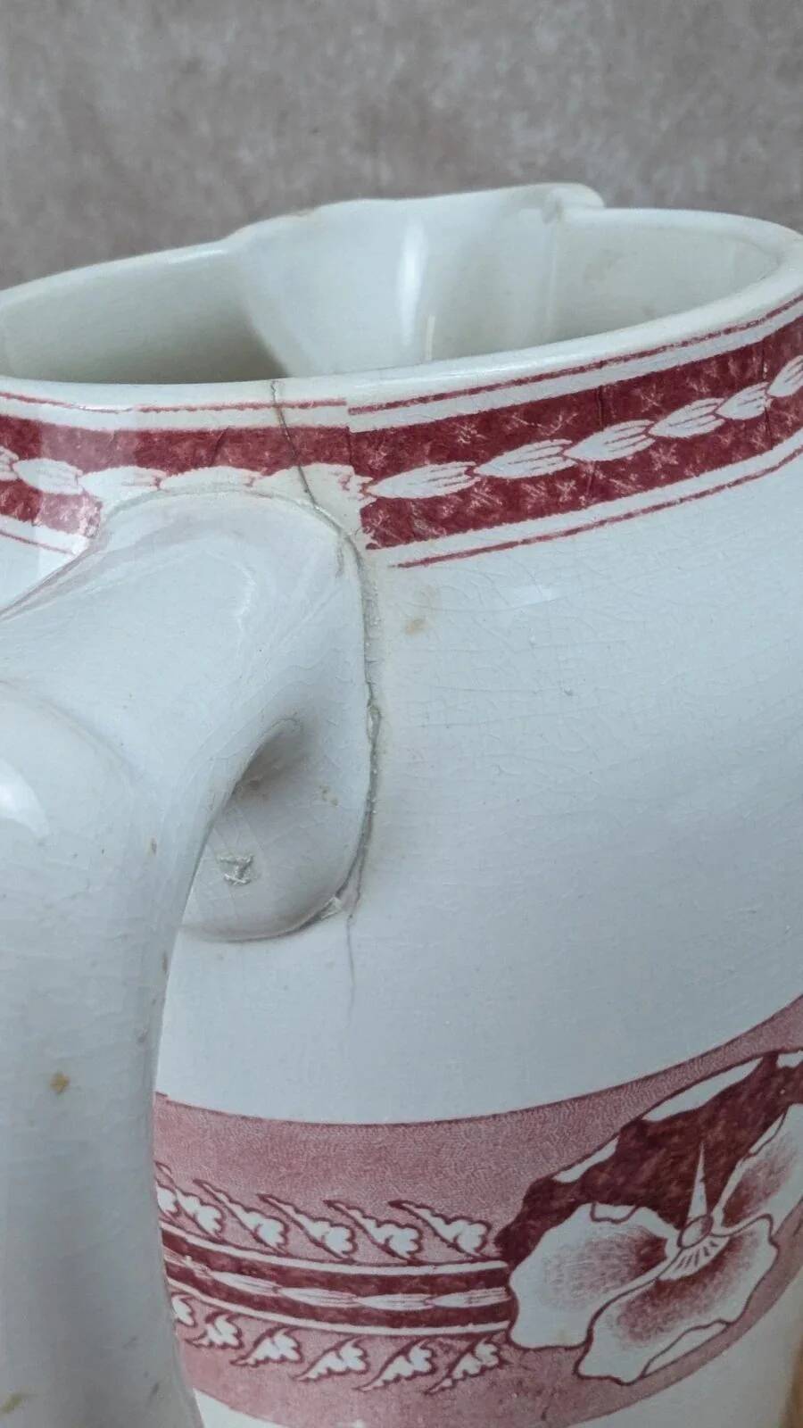 Grand pot de toilette ancien Digoin modèle Parma