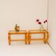 Scandinavian bentwood and glass bedside tables from Gemla, 1920s, set of 2