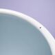 Vintage white round mirror Tiger