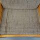 Suite de 2 fauteuils chauffeuses vintage en pin et tissu des années 70