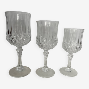 Set of 18 crystal glasses