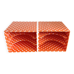 Cube rangement porte - orange
